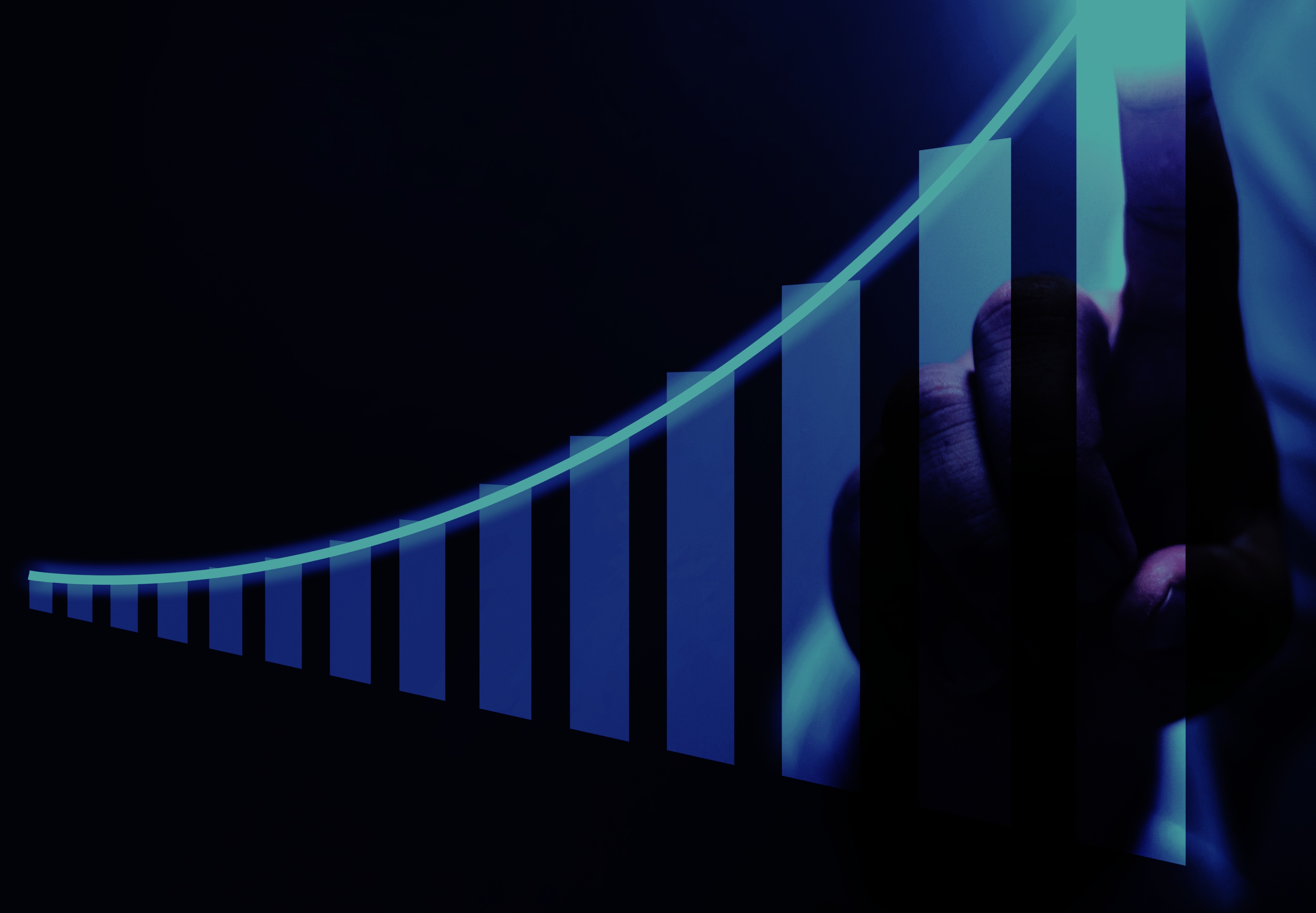 AI-powered business growth chart